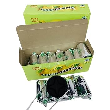Amazon.co.jp: シーシャ用 炭 フラット レモン チャコール 3.3cm
